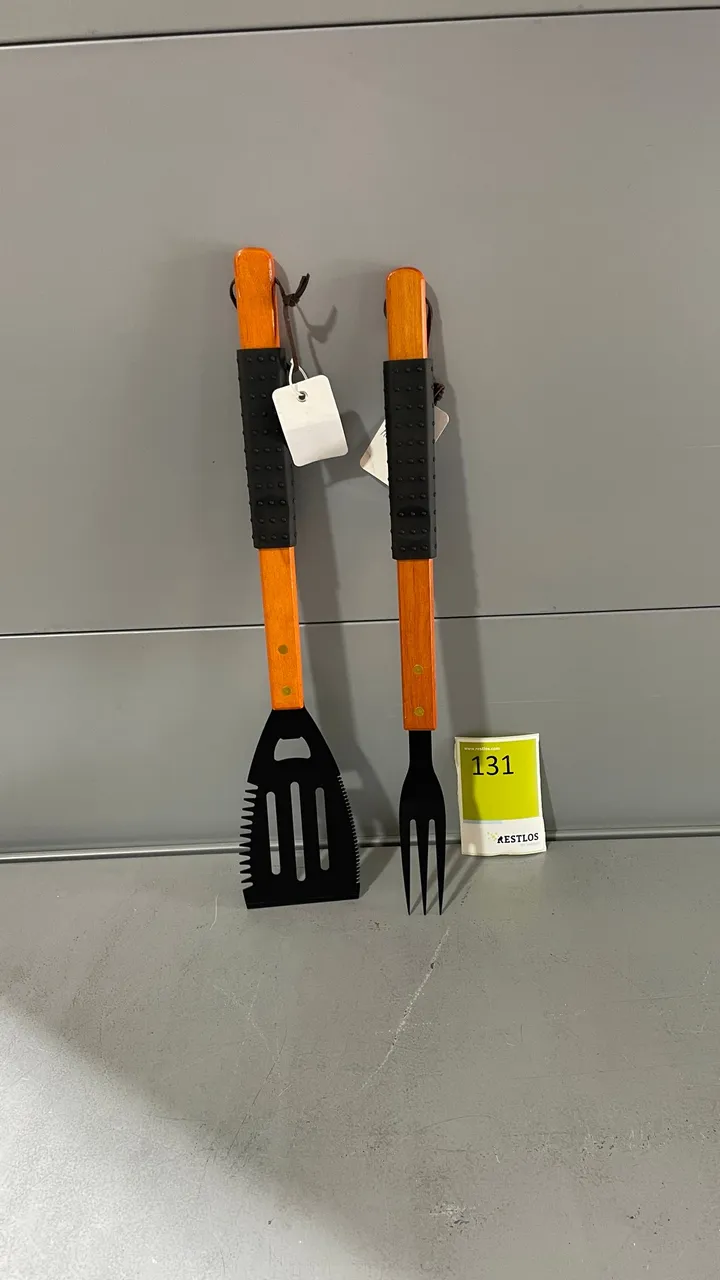 2-teiliges Grillbesteck-Set / BBQ-Wender & Grillgabel